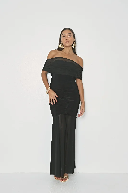 women's bodycon dressesBARDOT MESH MAXI DRESS