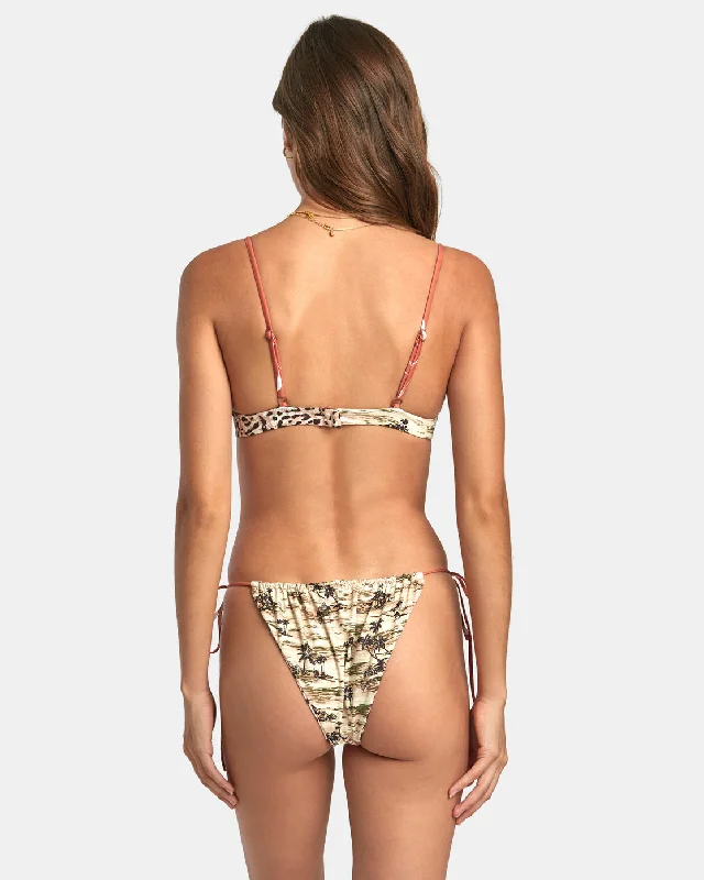 Animal Print Female SwimwearTossed Slide Tie Reversible Medium Bikini Bottoms - Multi