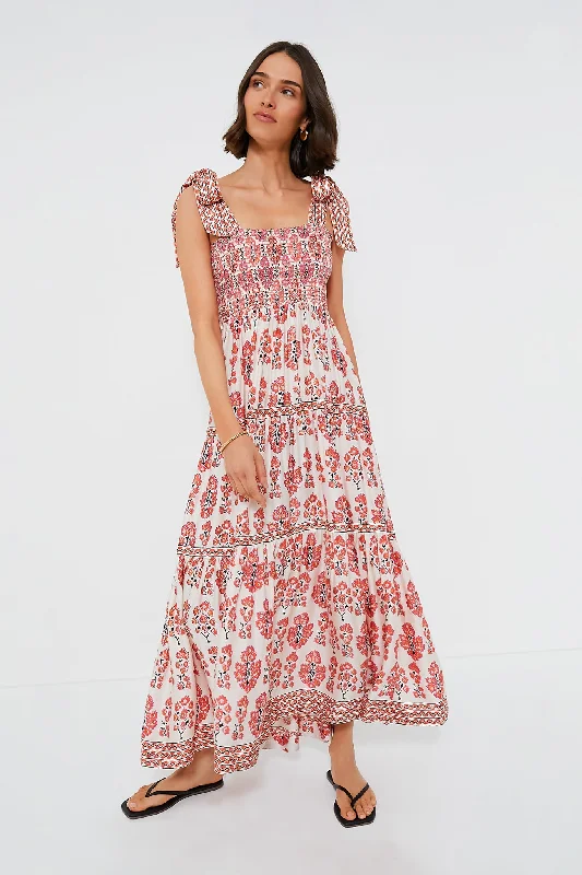 women's cinched-waist dressesTruro in Hibiscus Lana Maxi Dress