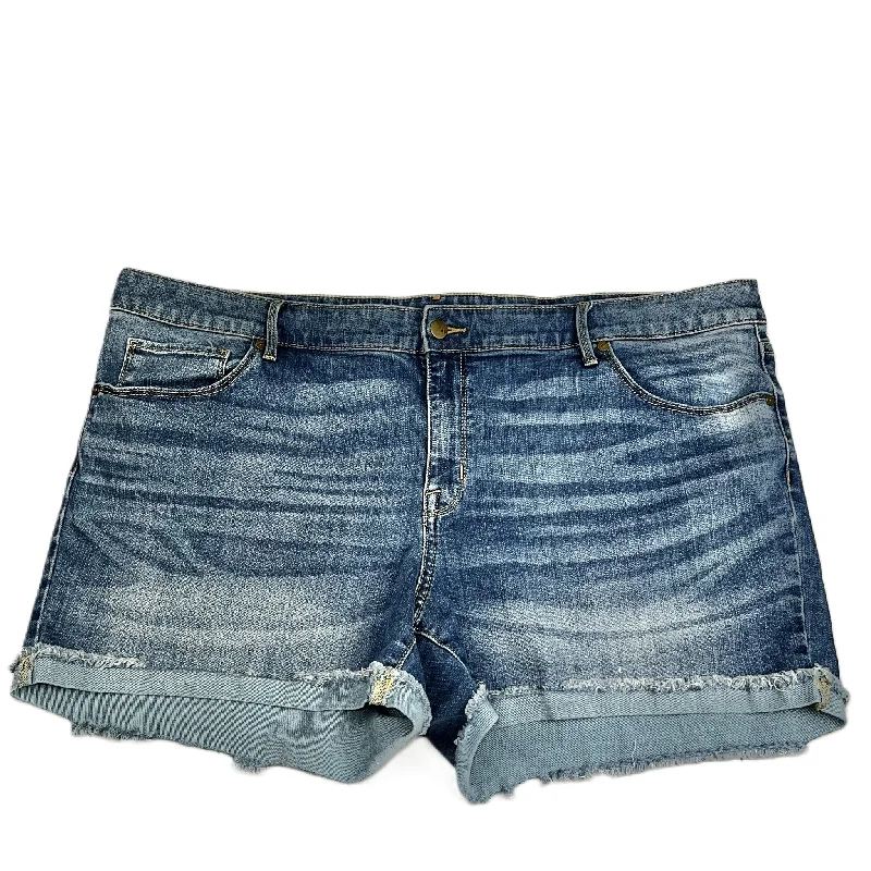 women's low-rise shortsBlue Denim Shorts By Ava & Viv, Size: 22w