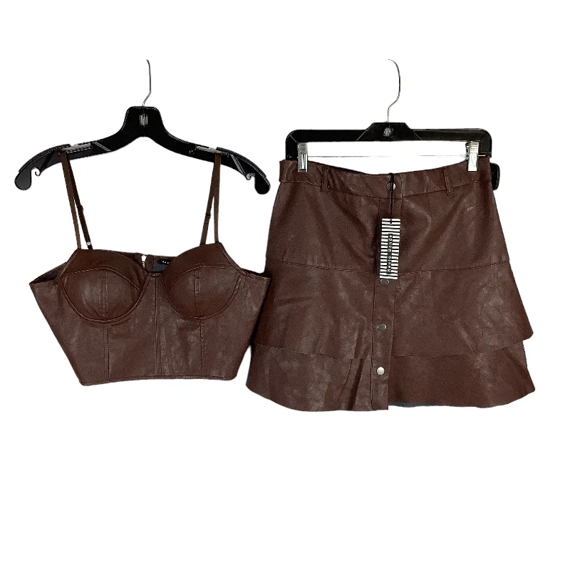 women's leather skirtsSkirt Set 2pc By Haute Monde  Size: L