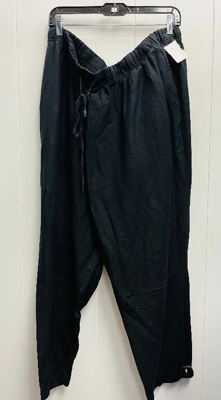 women's high-performance pantsBlack Pants Linen A New Day, Size 2x