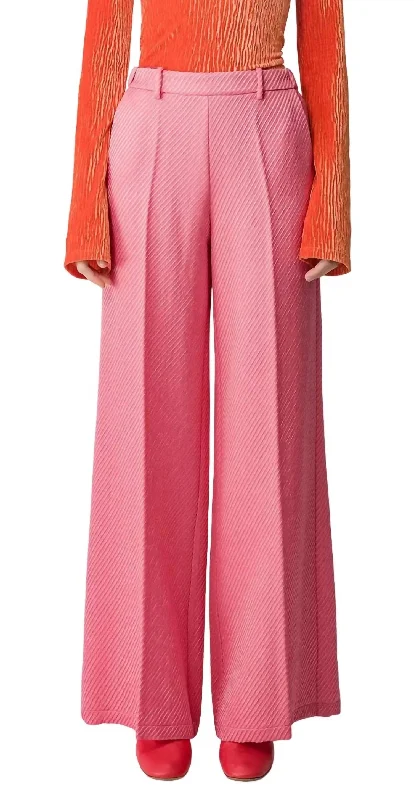 women's spandex pantsDiagonal Structure Couture Palazzo Pants In Boreal Rose