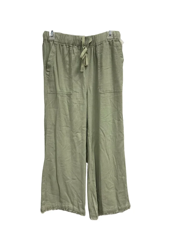 women's chiffon pantsGreen Pants Linen Thread And Supply, Size M