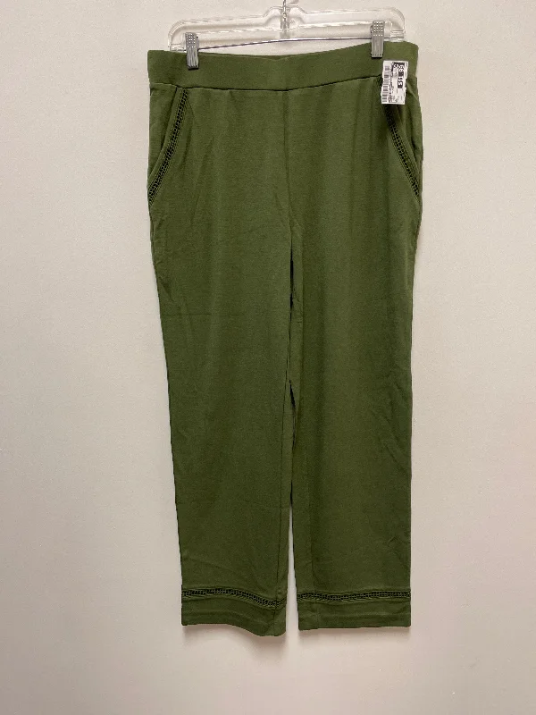 women's classic pantsaGreen Pants Lounge Isaac Mizrahi Live Qvc, Size 8