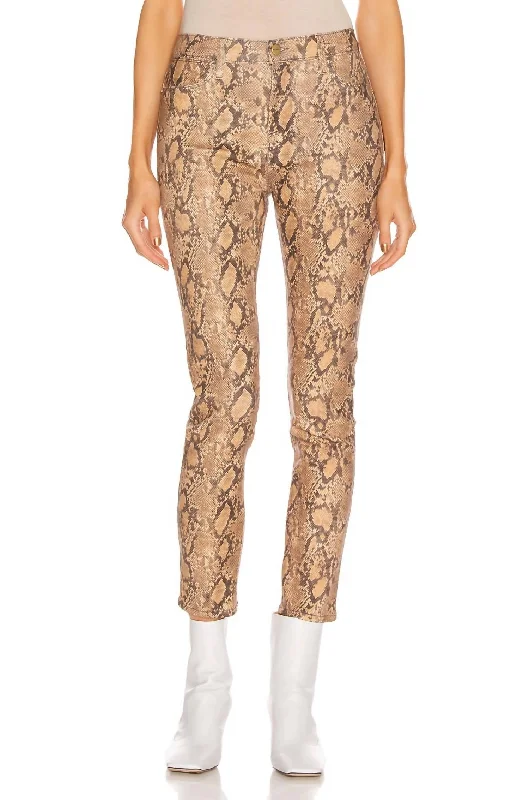 women's reversible pantsLe High Skinny Crop Pant In Coated Python