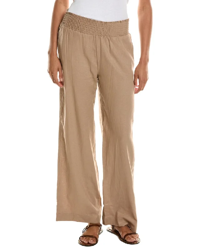 women's button-fly pantsLUXE ALWAYS Linen-Blend Pant