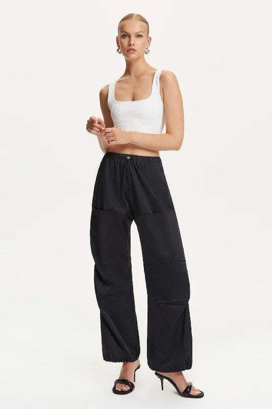 women's high-slung pantsPleated Satin Loose Fit Pants