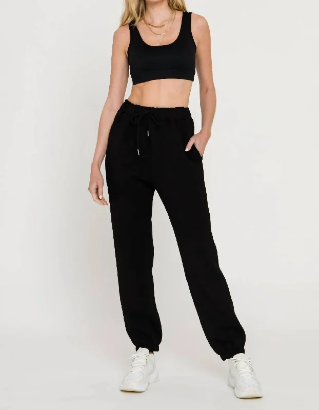 women's solid-color pantsScuba Joggers In Black