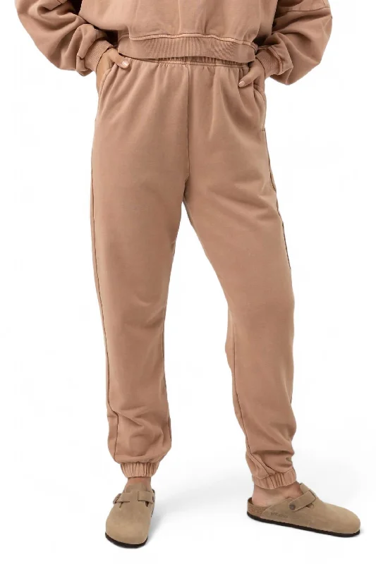 women's active pantsStacked Track Pant In Caramel