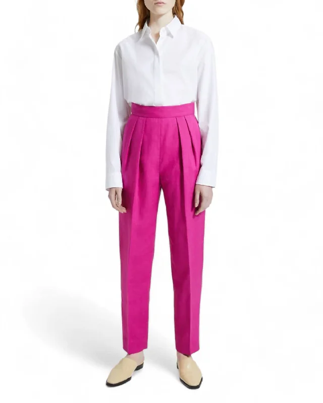 women's ankle-length pantsSz Pleat Pant In Pop Fuchsia