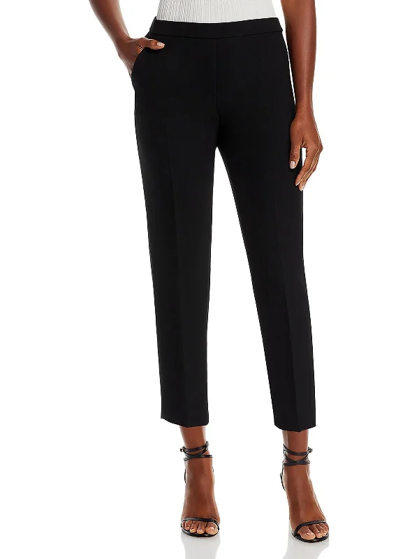 women's skinny pantsWomens Textured Stretch Cropped Pants