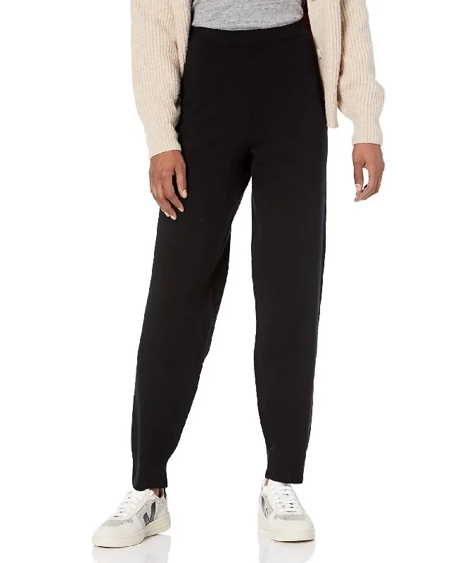 women's vintage pantsWool Cashmere Jogger In Black