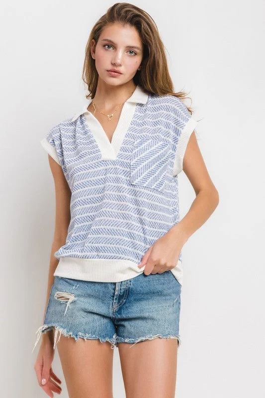 Minimalist DressTimeless Treasure Blue Striped Top