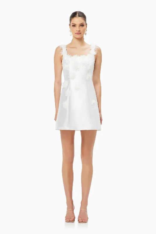 women's bow dressesElder Dress - White