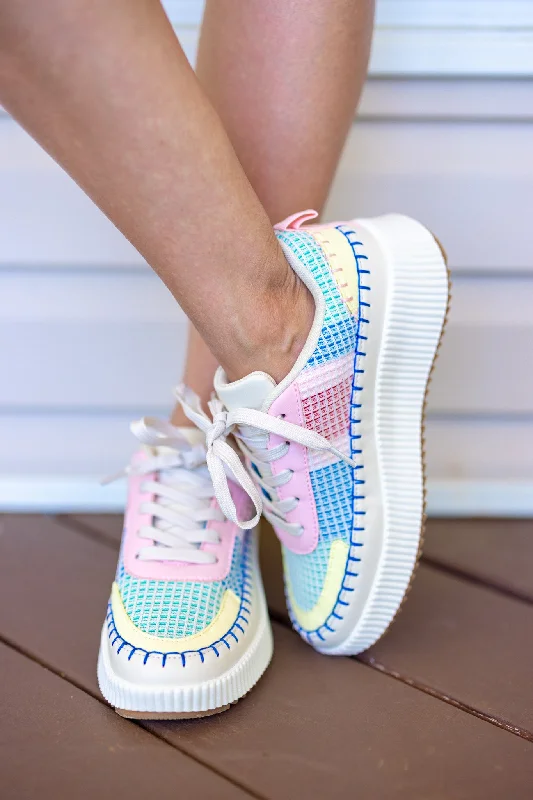 women's club dressesRainbow Pastel Colored Sneakers