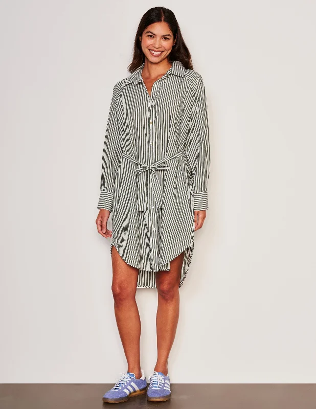 Solid Color DressSundry Shirttail Easy Dress in Fern