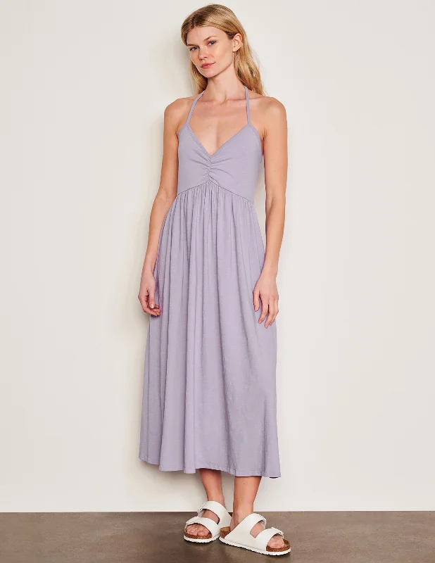 women's pastel dressesSundry Tie Back Dress in Dark Lavender