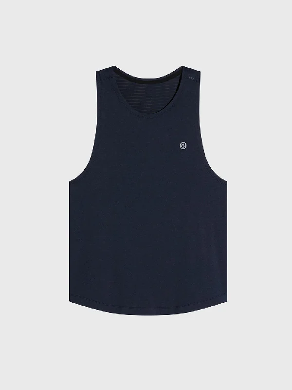 women's tops for cozy nights inLULULEMON TRUE NAVY LICENSE TO TRAIN TANK