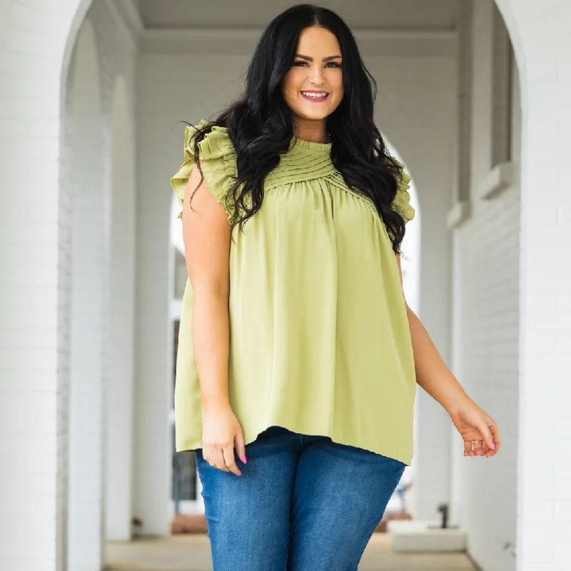 women's tops for bridal showers and baby showersAbsolute Class Top, Pistachio