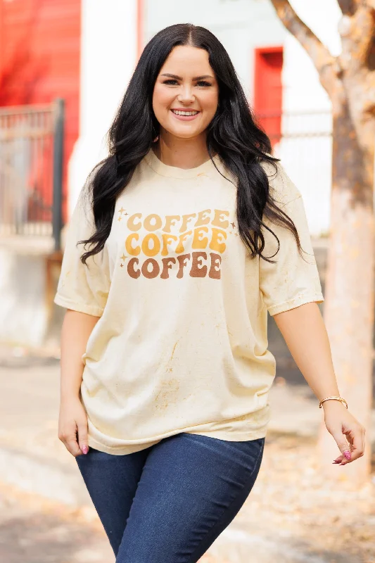 women's tops for those who want to add a touch of sophistication to their casual attireComfort Colors: Triple Shot Espresso Tee, Citrine