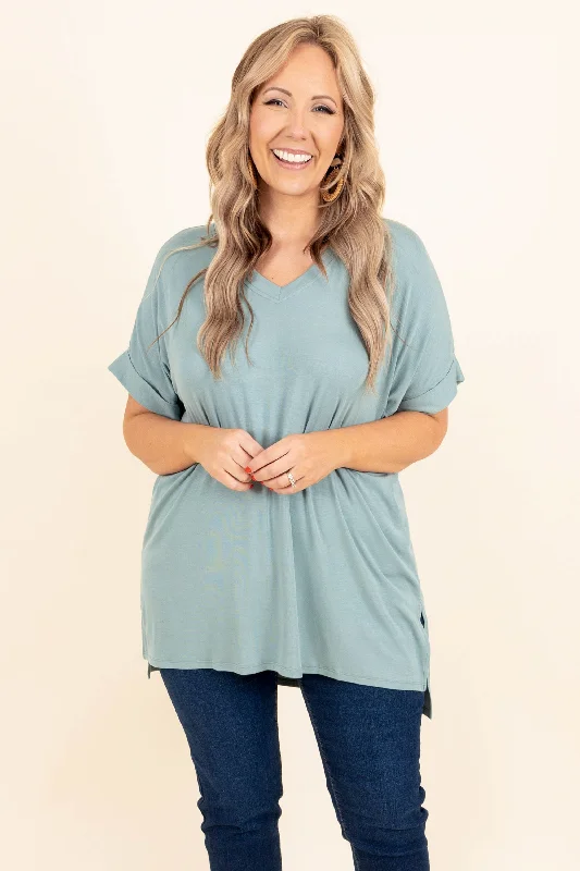 women's tops that offer a perfect blend of style, comfort, and affordabilityDressing For Me Top, Dusty Mint