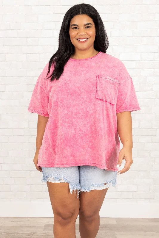 women's tops for those who want to stay updated with the latest fashion trendsI'm Doing Me Top, Hot Pink