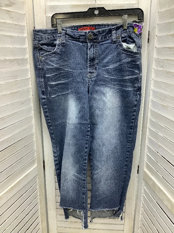 Jeans Cropped By Zana Di In Blue Denim, Size: 16