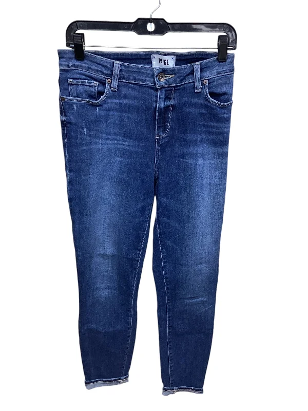 Jeans Skinny By Paige In Blue Denim, Size: 12