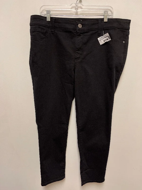 Jeans Skinny By St Johns Bay In Black Denim, Size: 18