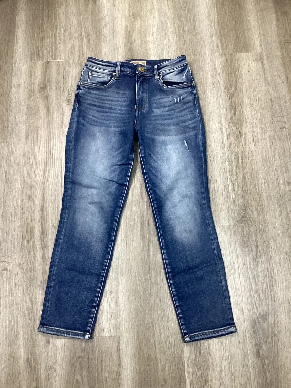 Jeans Straight By Kut In Blue Denim, Size: 4