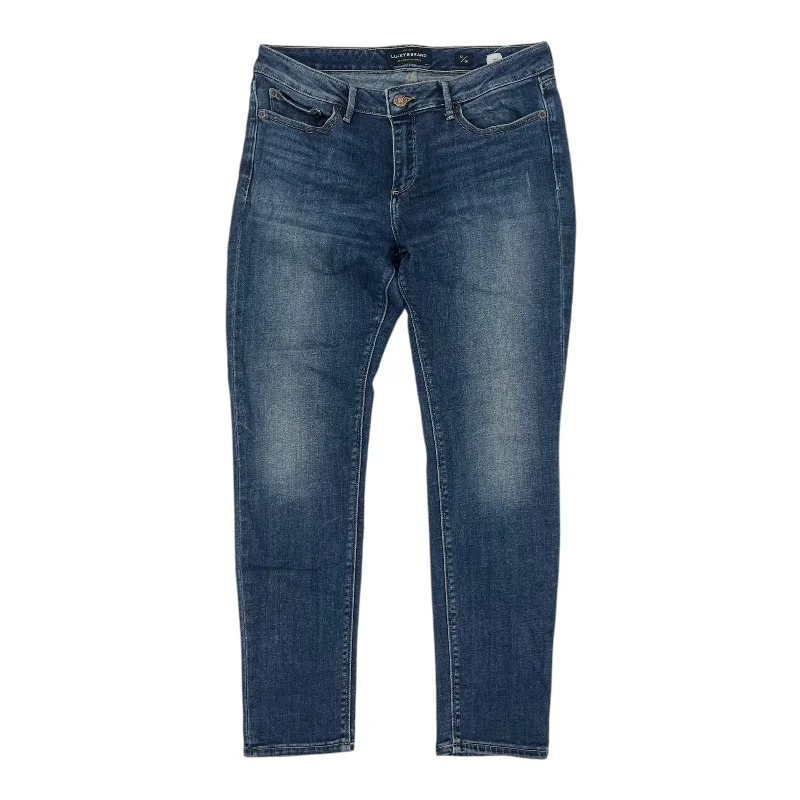 Jeans Straight By Lucky Brand In Blue Denim, Size:10