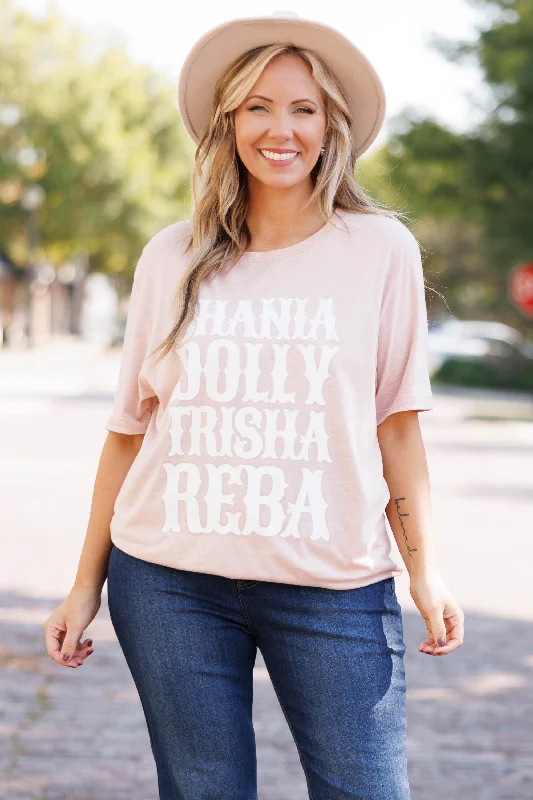 women's tops for everyday eleganceLadies Of Country Music Tee, Heather Prism Peach