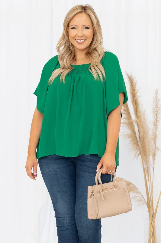 women's tops for those who want to make a bold fashion statement with their choice of topsLuxe Valley Top, Green