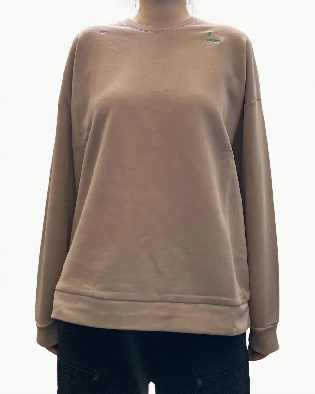 Fitted High-Quality Wool SweatersMoto Babe Sweater In Caramel Brown Water