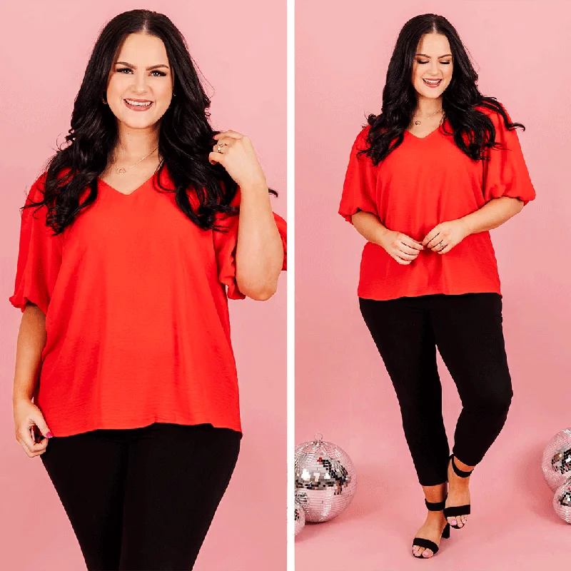 women's tops for those who want to add a pop of color to their outfitsMy New Fav Top, Red