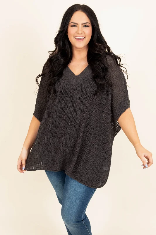 women's tops for those who want to add a bit of flair and personality to their looksNothing But Beauty Top, Ash Grey