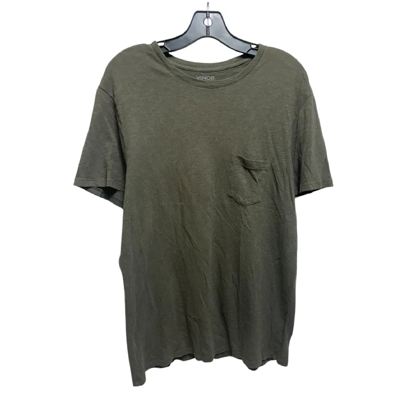 women's tops for date nightsPocket Top Short Sleeve Basic By Vince In Green, Size: M