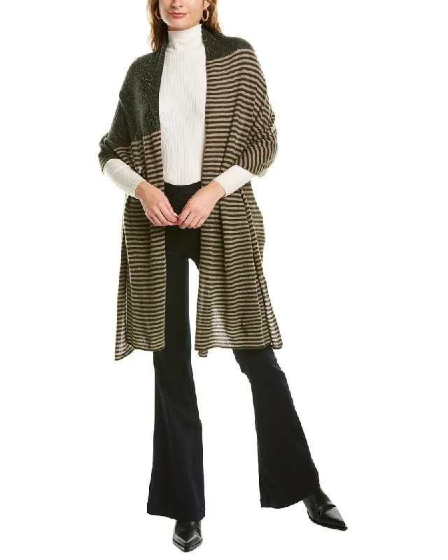 Patterned Cashmere SweatersPortolano Stripes & Lurex Cashmere Wrap