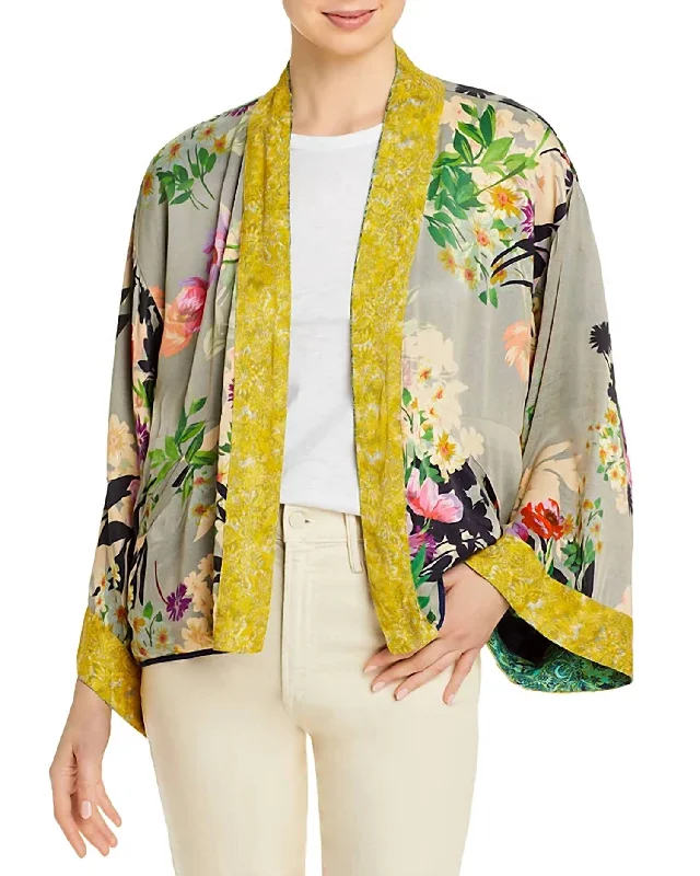 Oversized Patterned Cashmere SweatersRebecca Reversible Kimono In Multi