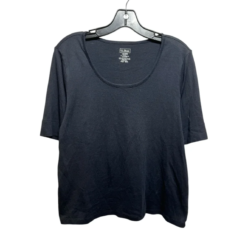 women's tops for those who seek both style and comfortTop Short Sleeve Basic By L.l. Bean In Black, Size: L