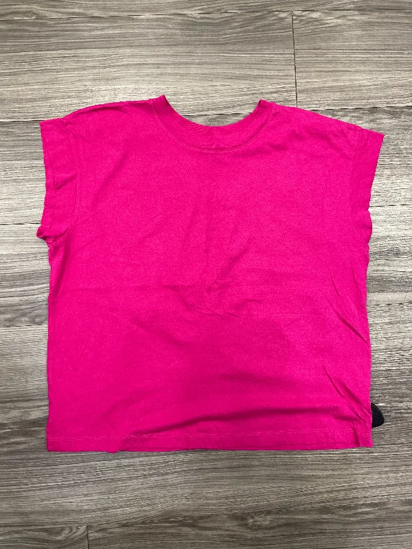 women's tops for those who want to wear versatile pieces that can be dressed up or downTop Short Sleeve By A New Day In Pink, Size: L