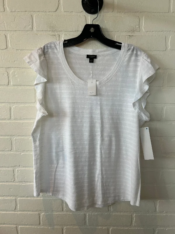 women's tops for those who refuse to compromise on styleTop Short Sleeve By Ann Taylor In White, Size: L