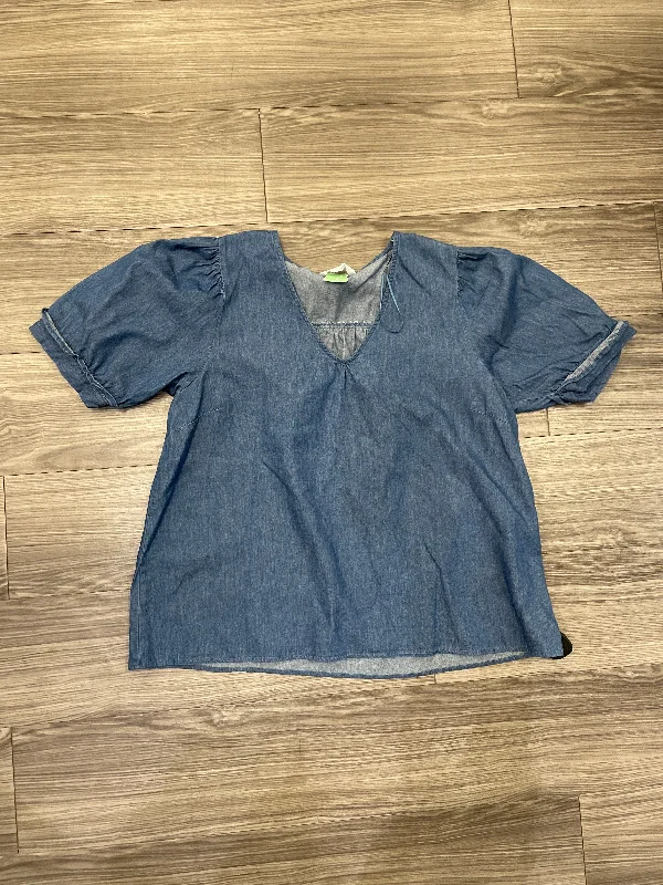 women's tops for those who want to create outfits that are both unique and memorableTop Short Sleeve By Draper James In Blue, Size: M