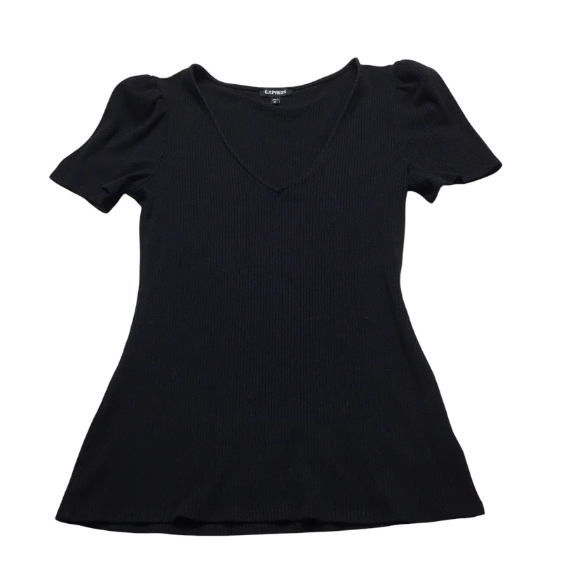 women's tops for those who want to create outfits that reflect their personal style and sense of fashionTop Short Sleeve By Express In Black, Size: M