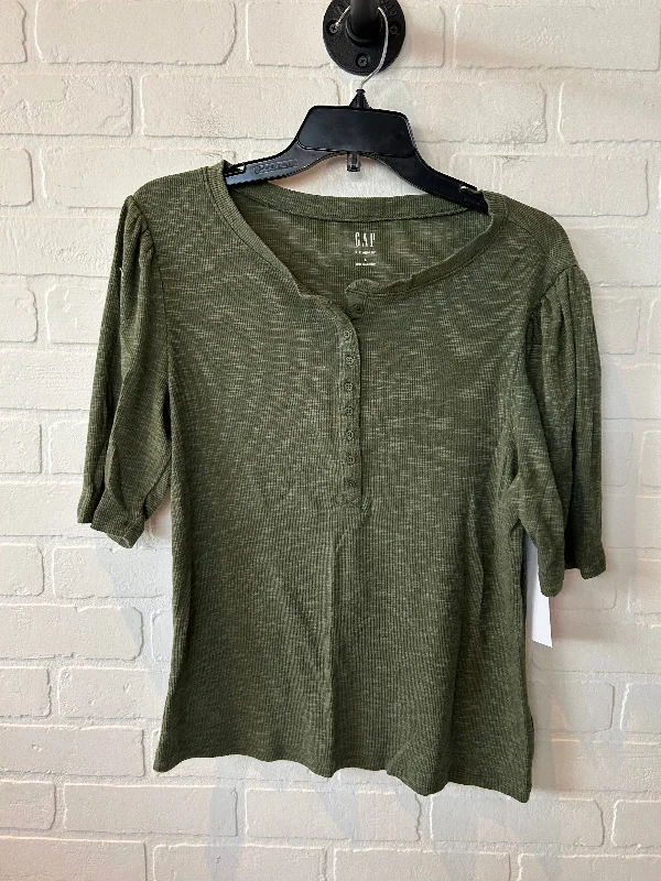 women's tops for those who want to make a fashion statementTop Short Sleeve By Gap In Green, Size: L