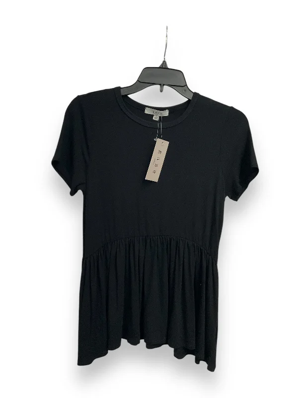 women's tops for those who love to shop for unique findsTop Short Sleeve By Gaze In Black, Size: S