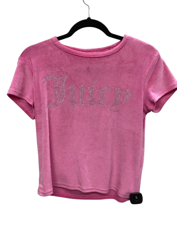 women's tops for those who want to add a touch of sophistication to their casual attireTop Short Sleeve By Juicy Couture In Pink, Size: S