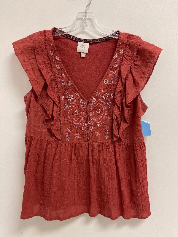 women's tops for those who want to create outfits that are both trendy and timelessTop Short Sleeve By Knox Rose In Red, Size: L