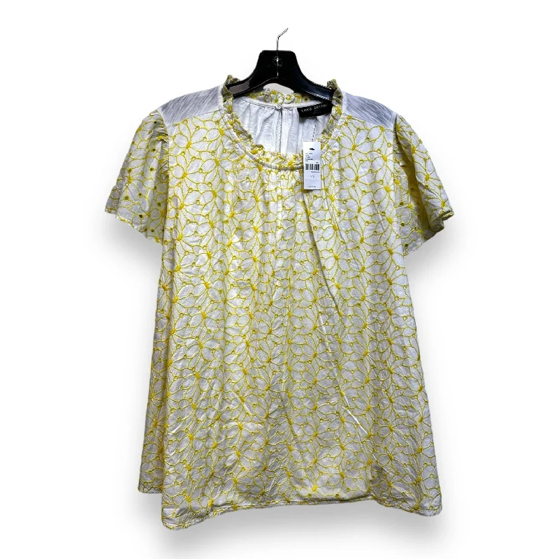 women's tops with bell sleevesTop Short Sleeve By Lane Bryant O In Yellow, Size: 1x